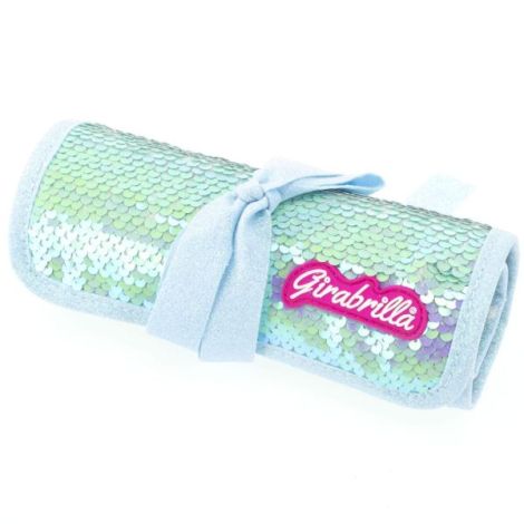 Penar rulabil Girabrilla ,   cu paiete reversibile si set 12 pixuri gel + 6 markere duble - imagine 5